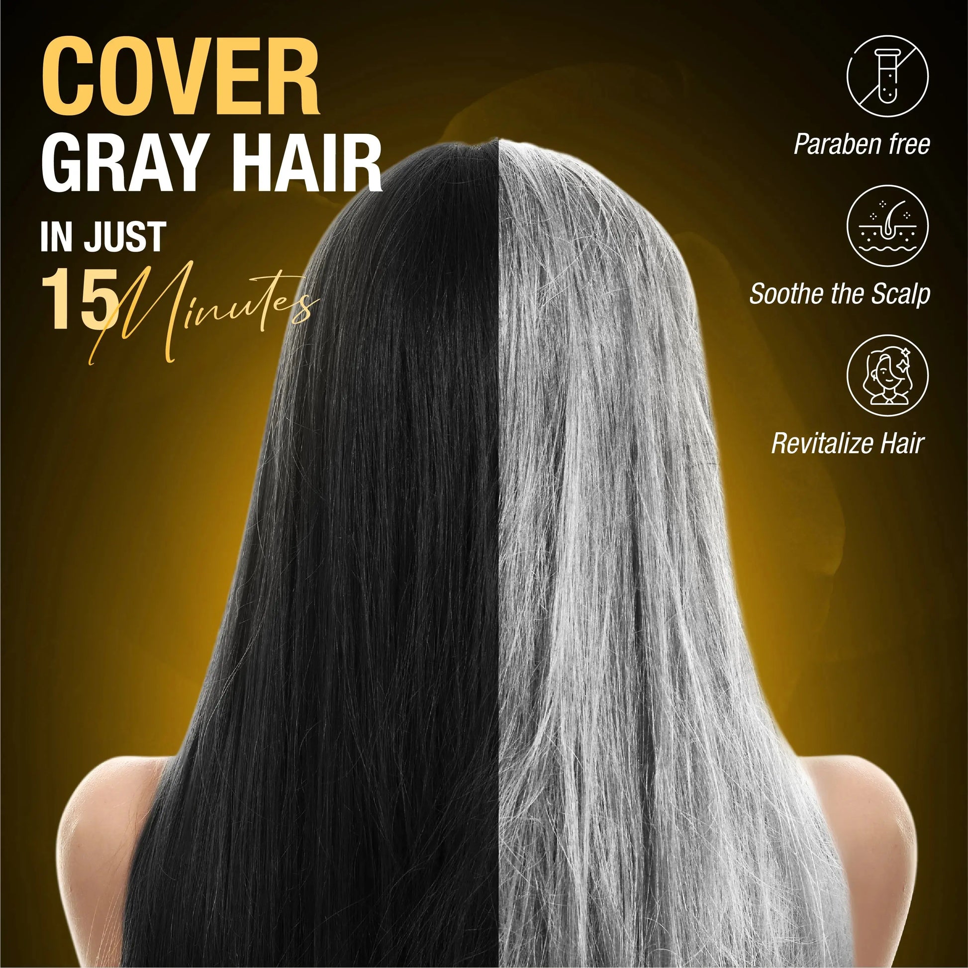 Hair Dye Shampoo - Black Color