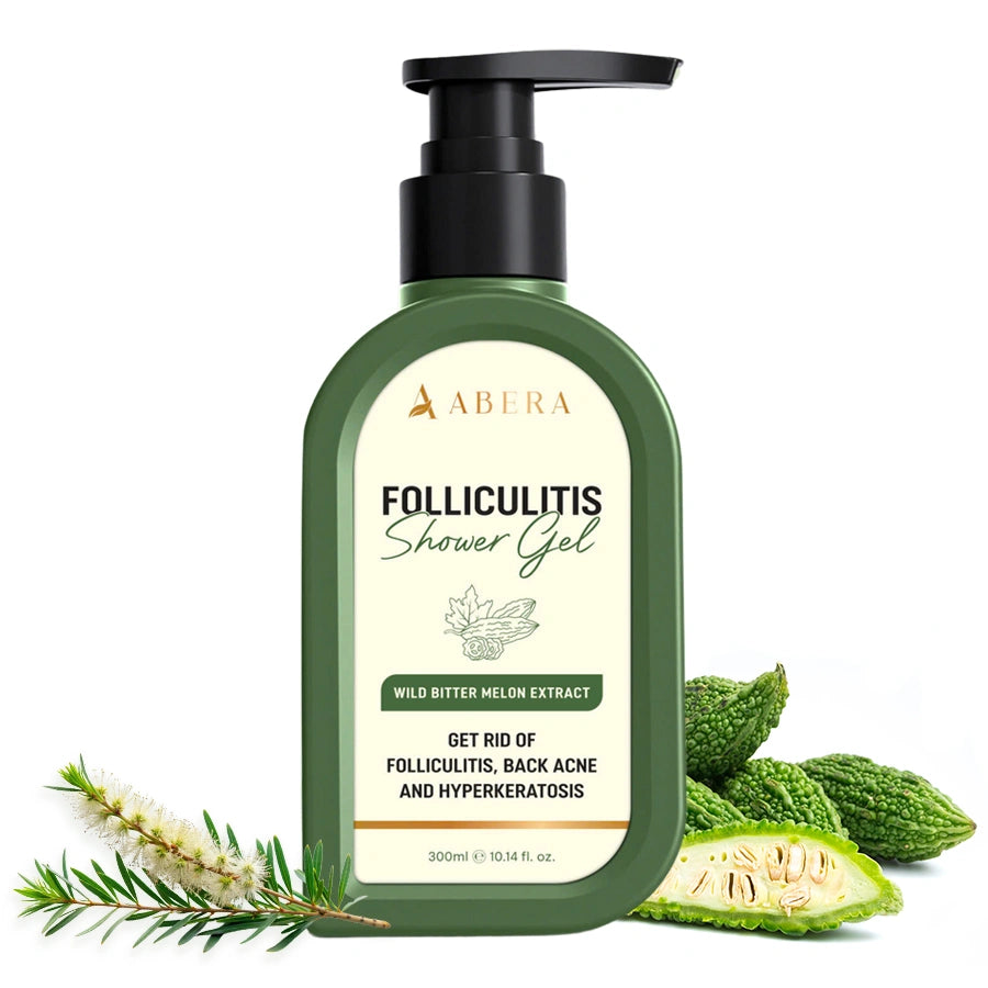 ABERA Folliculitis Body Wash, High-Performance BHA Shower Gel with Wild Bitter Melon Extract, 10.14 OZ