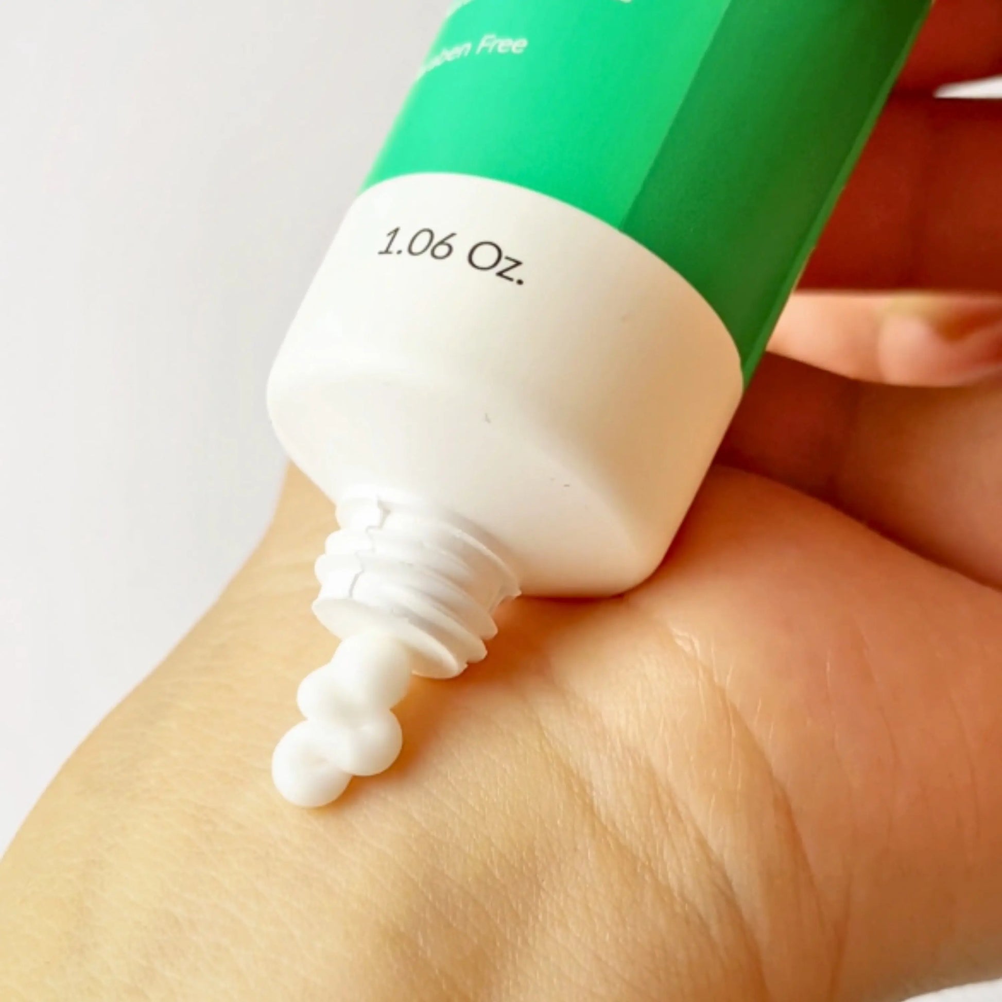 Applying Atoskin Cream to the wrist – gentle formula for eczema, psoriasis, and sensitive skin.